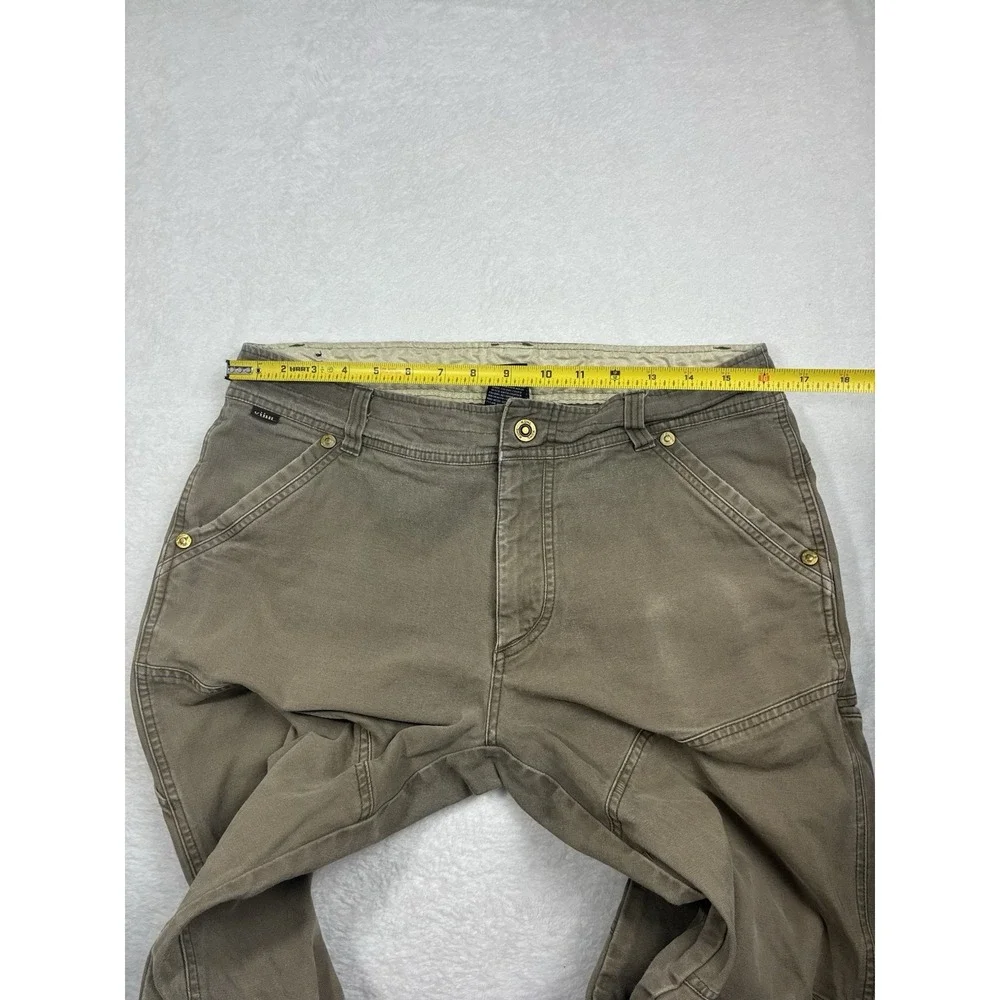Kuhl The Law Pants 36x32 Men's Patinadye Brown Canvas Hiking Gorpcore